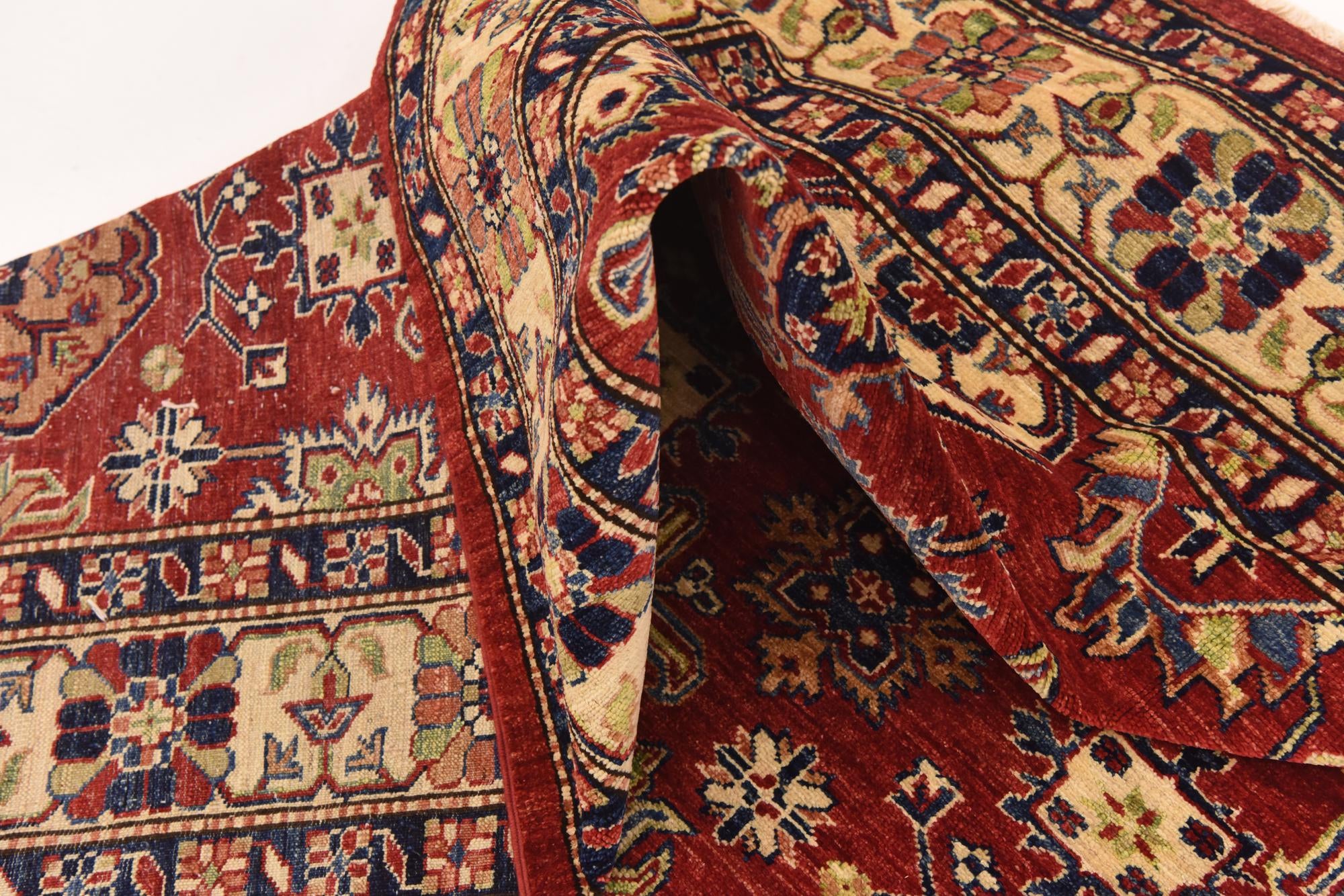180cm x 280cm anudado a mano Kazak Alfombra Oriental