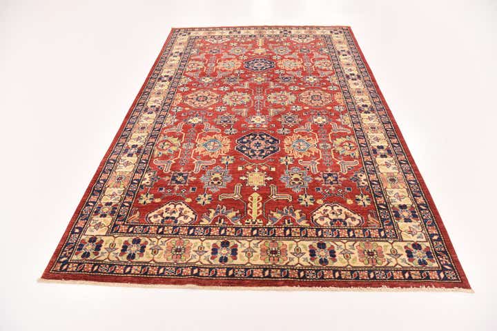 5' 10 x 9' 3 Hand Knotted Kazak Oriental Rug