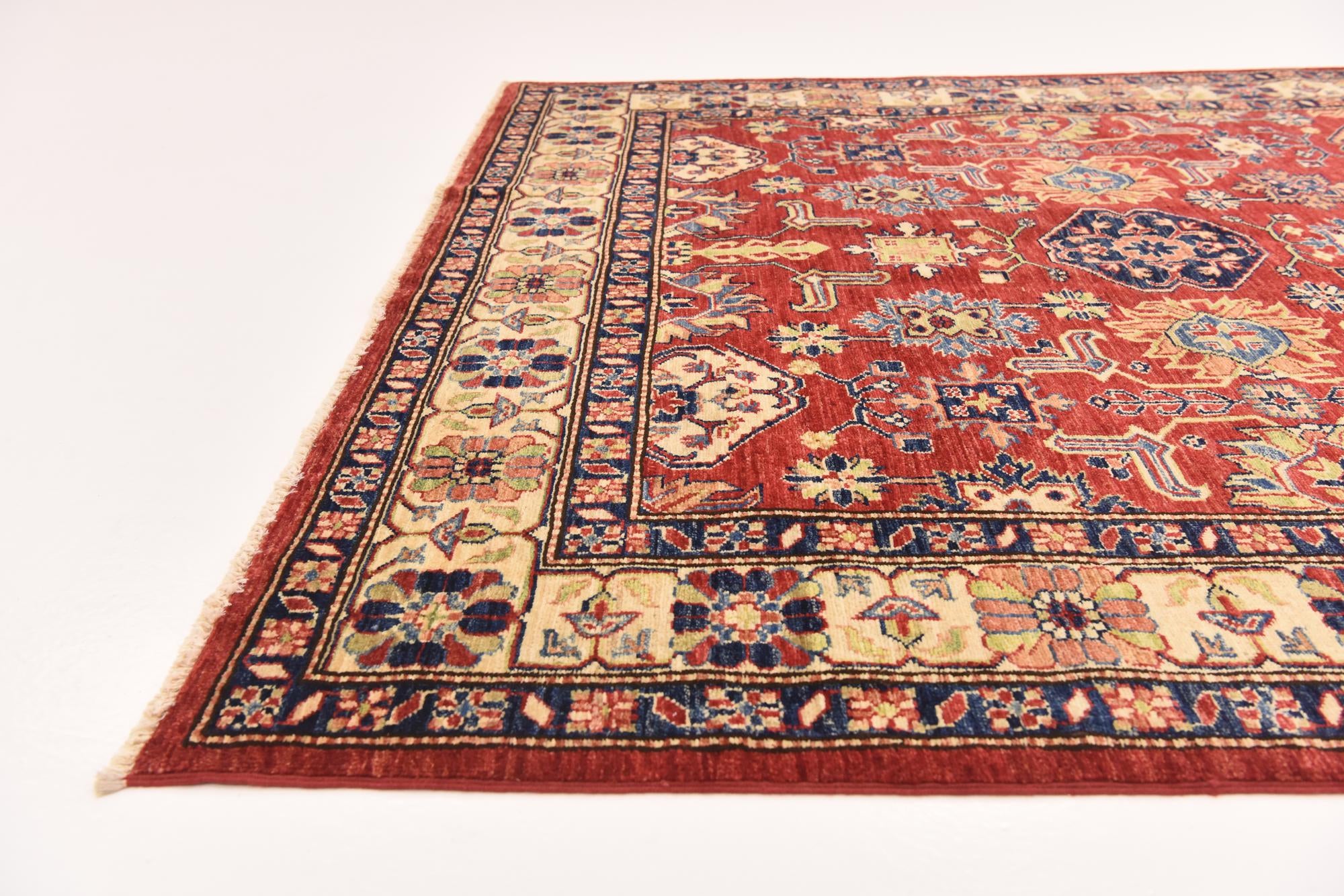 180cm x 280cm anudado a mano Kazak Alfombra Oriental