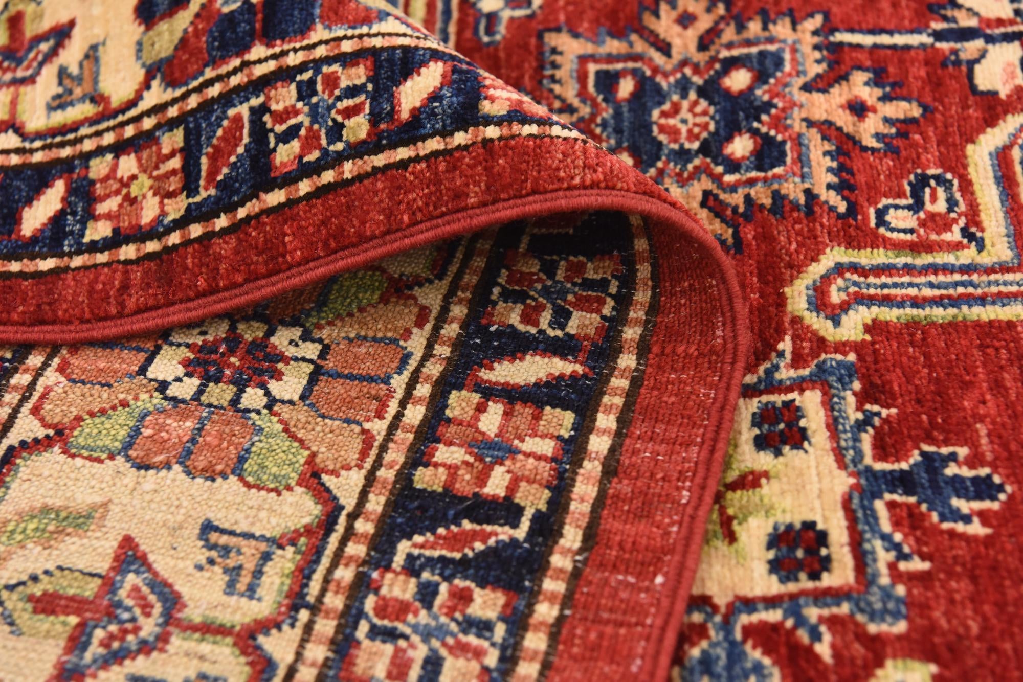 180cm x 280cm anudado a mano Kazak Alfombra Oriental