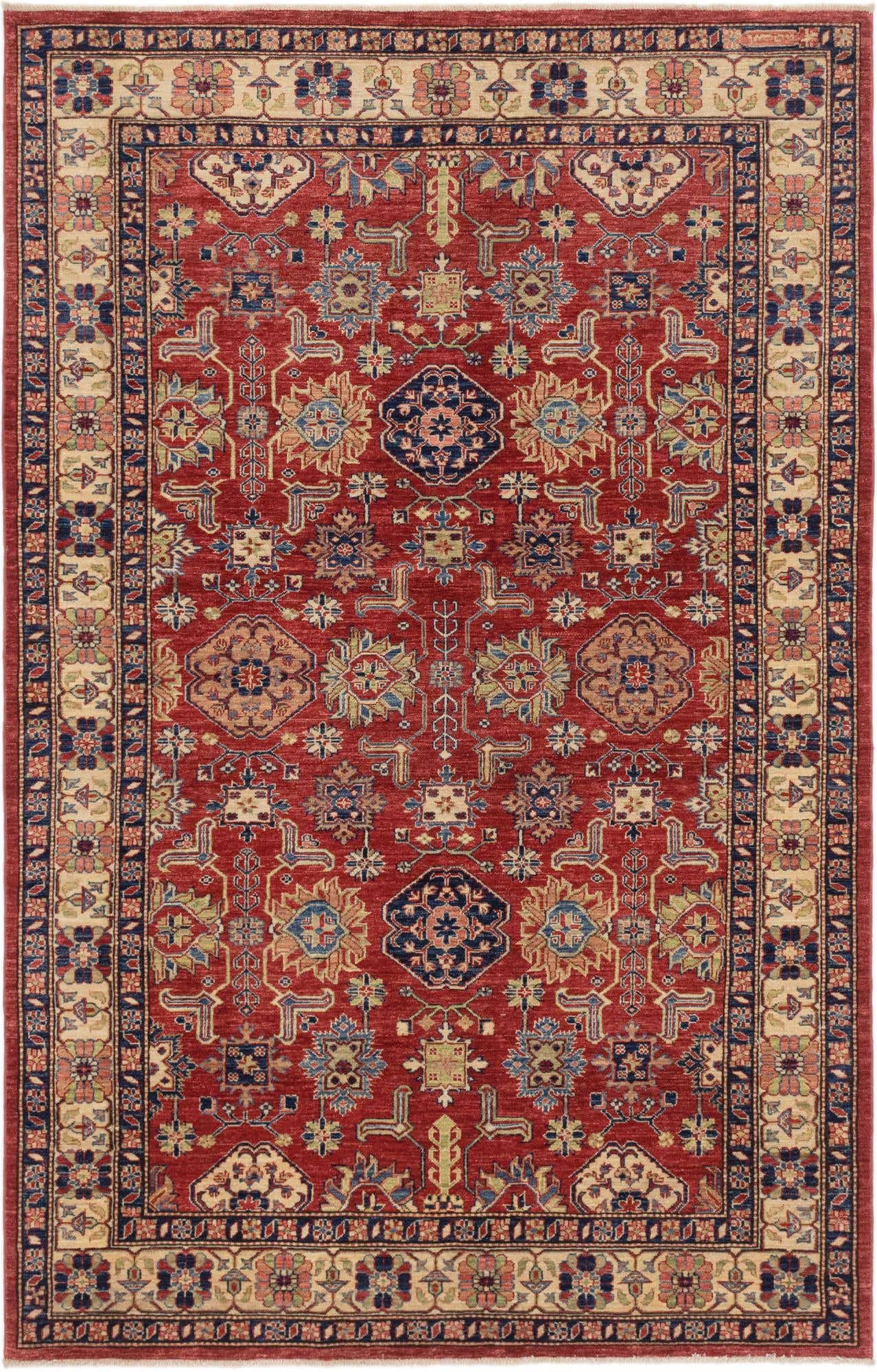 5' 10 x 9' 3 Hand Knotted Kazak Oriental Rug