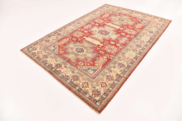5' 7 x 8' Hand Knotted Kazak Oriental Rug