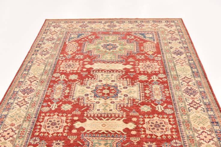 Detail image of 5' 7 x 8' Hand Knotted Kazak Oriental Rug