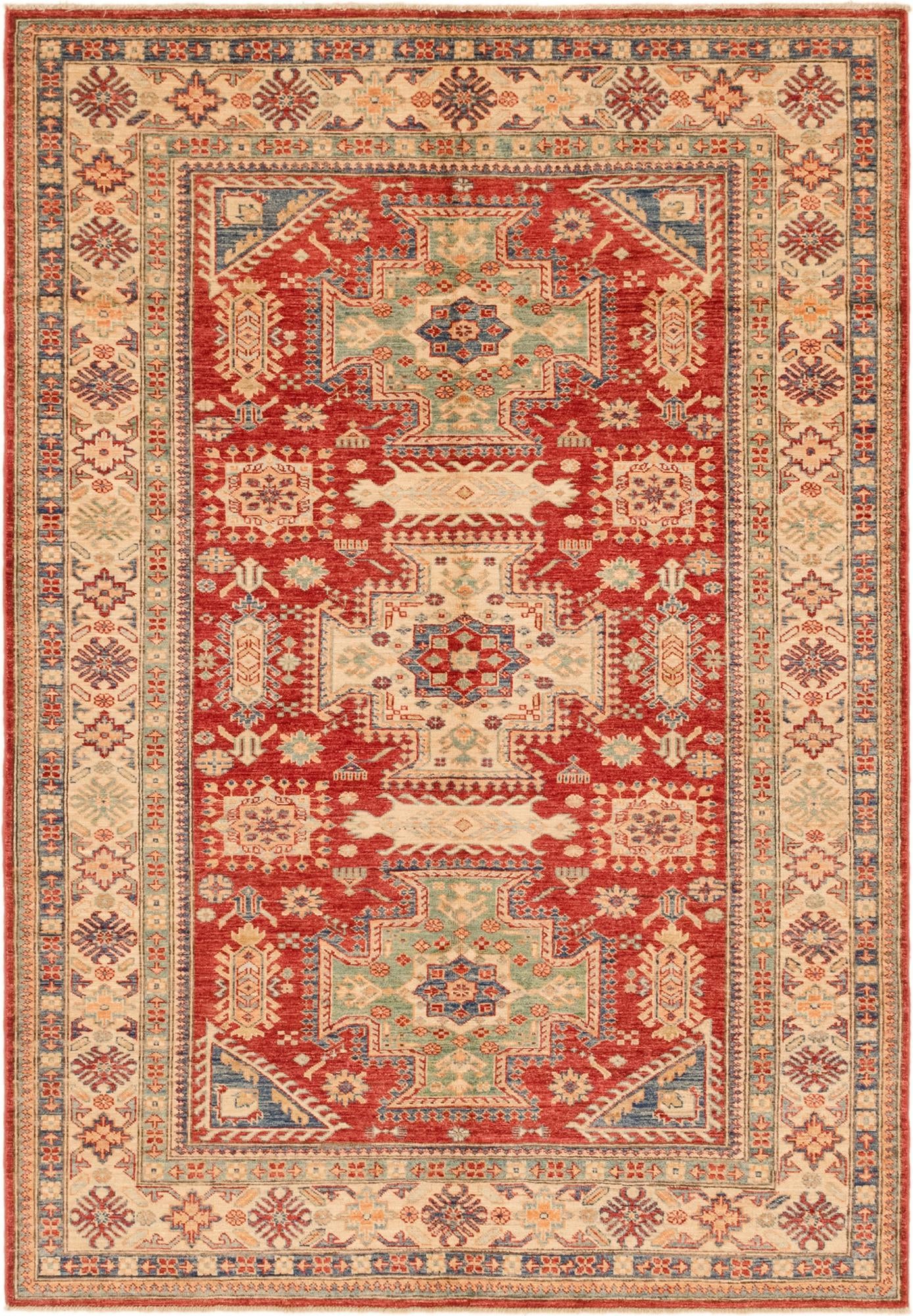 5' 7 x 8' Hand Knotted Kazak Oriental Rug