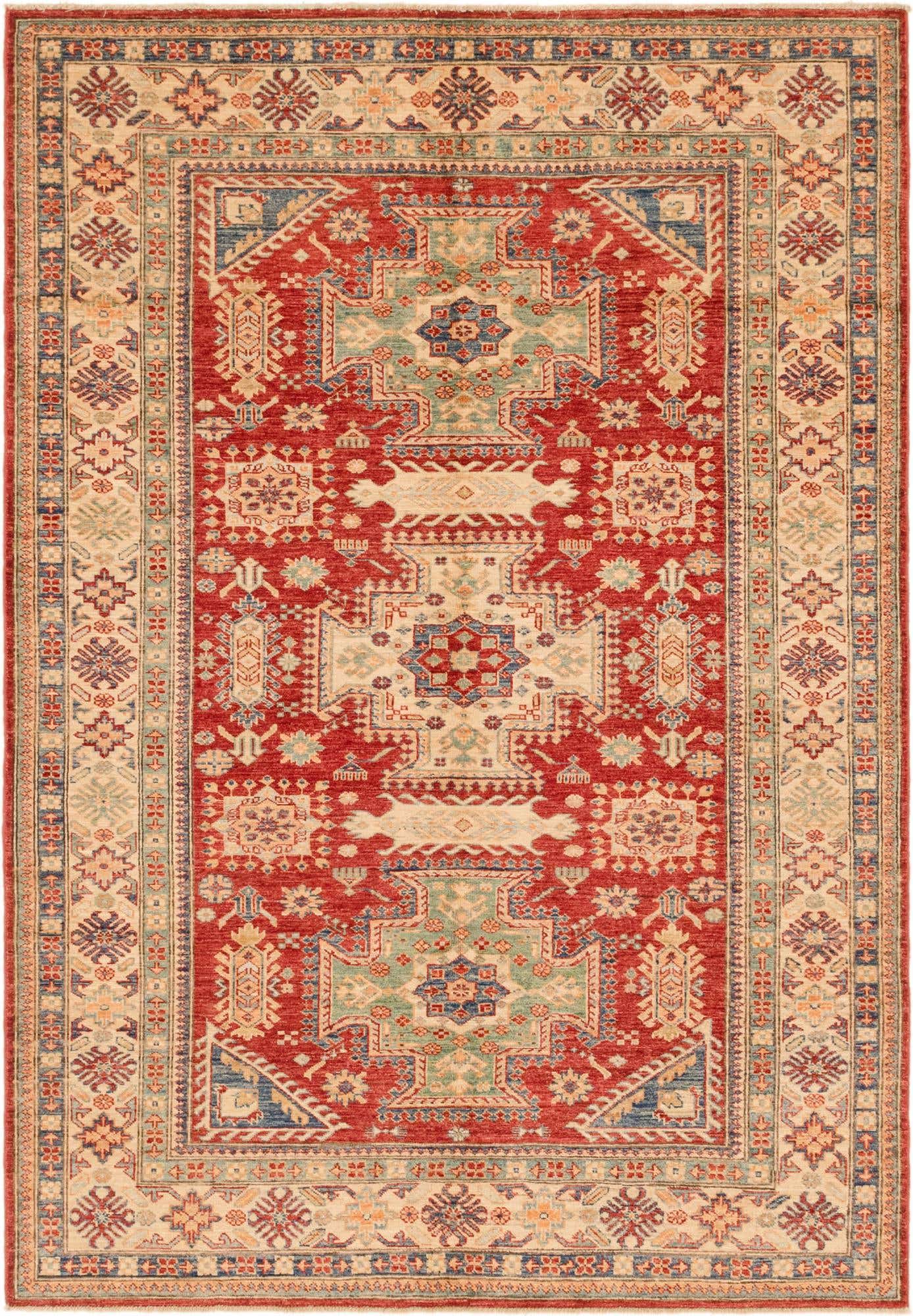 5' 7 x 8' Hand Knotted Kazak Oriental Rug