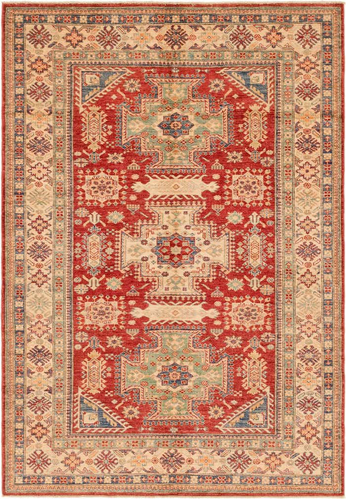 5' 7 x 8' Hand Knotted Kazak Oriental Rug