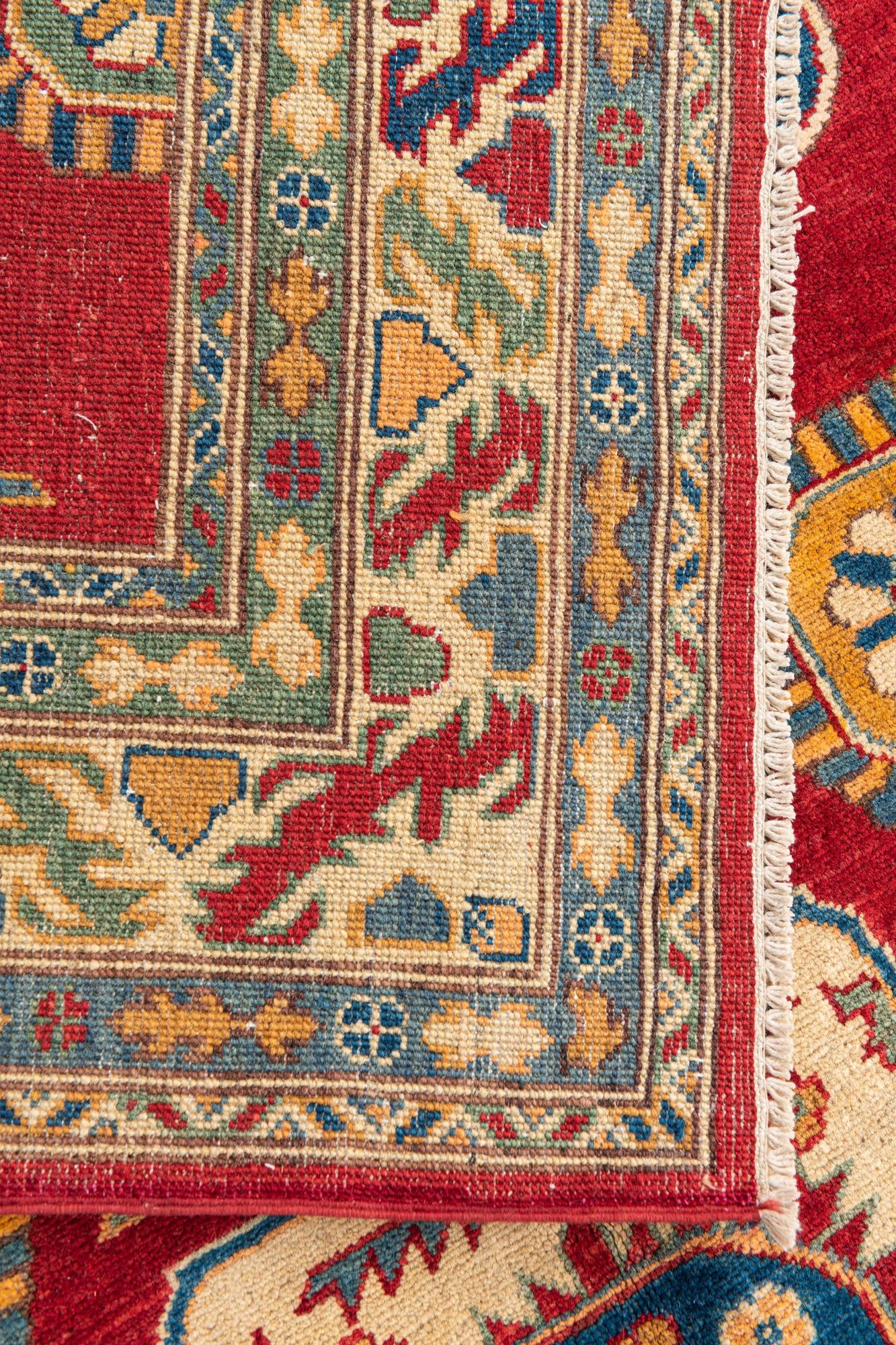 5' 9 x 7' 8 Hand Knotted Kazak Rug