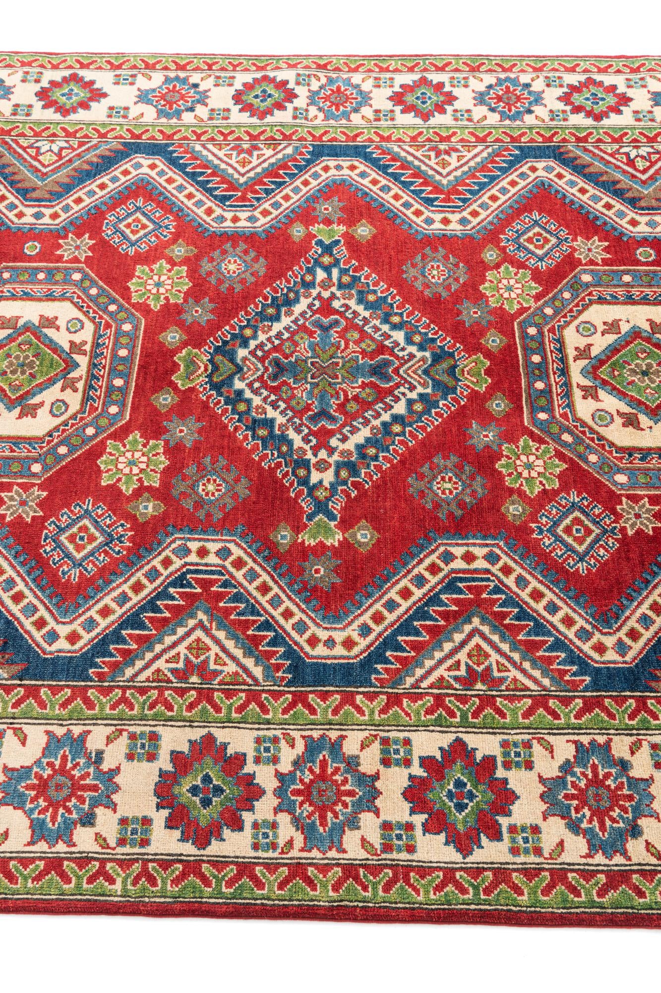 6' x 8' 9 Hand Knotted Kazak Rug