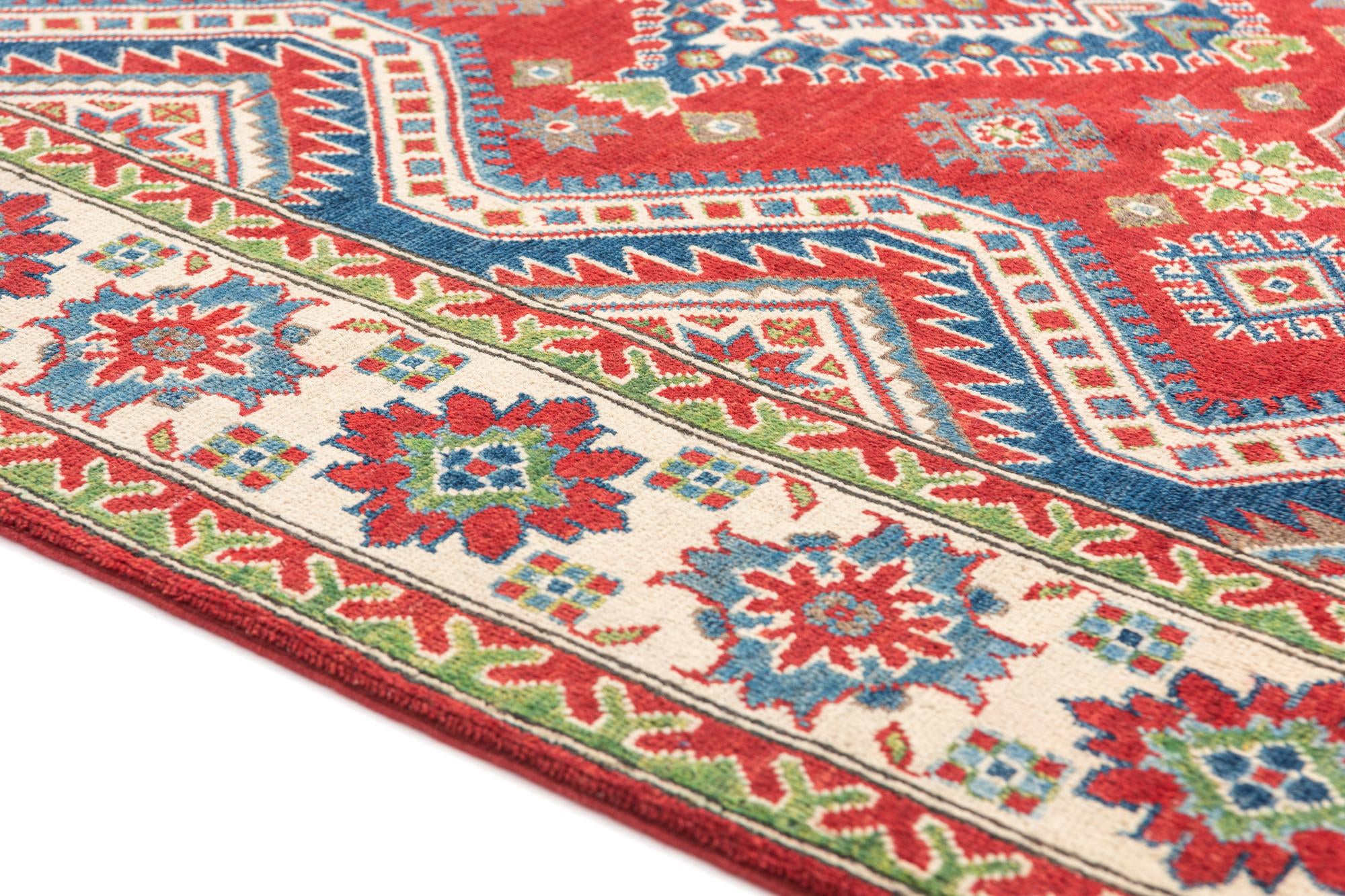6' x 8' 9 Hand Knotted Kazak Rug
