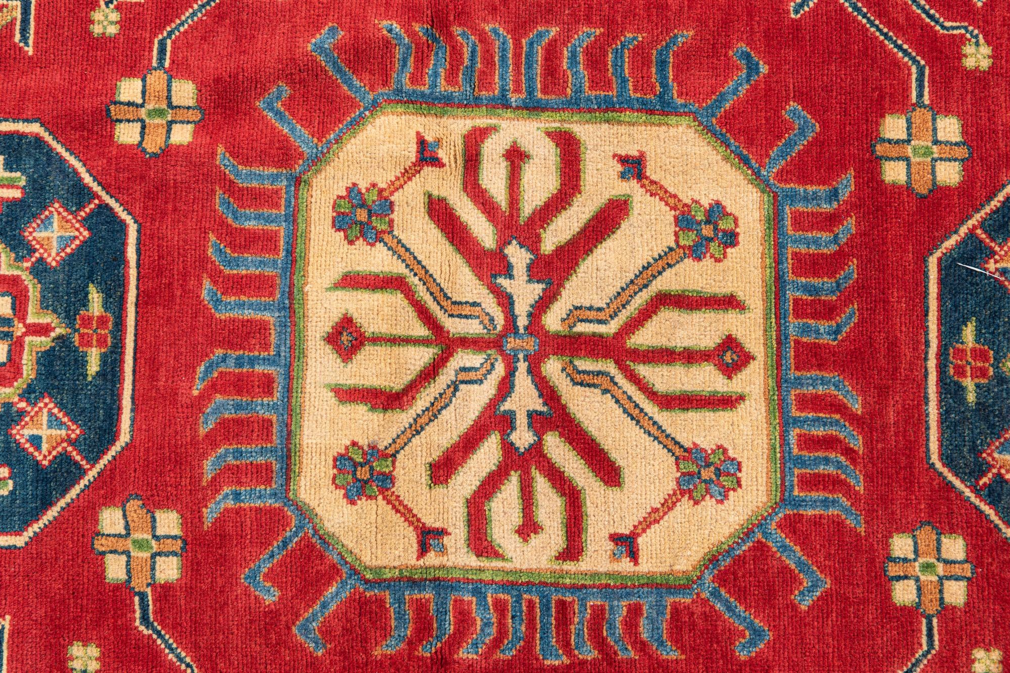 3' 4 x 5' Hand Knotted Kazak Rug
