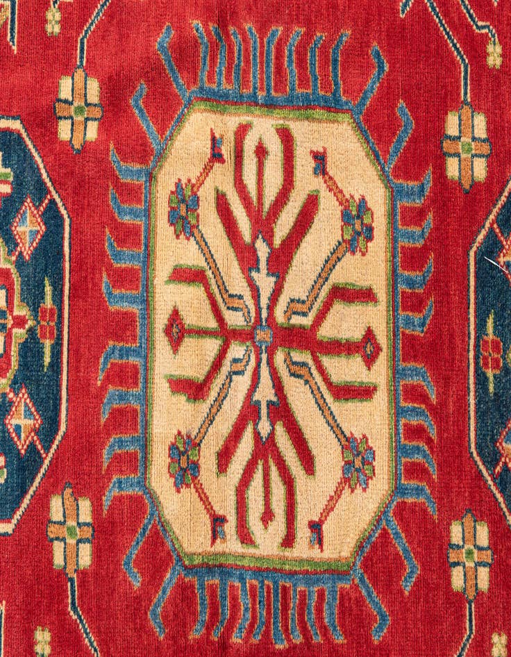 Detail image of 3' 4 x 5'  Hand Knotted Kazak Rug