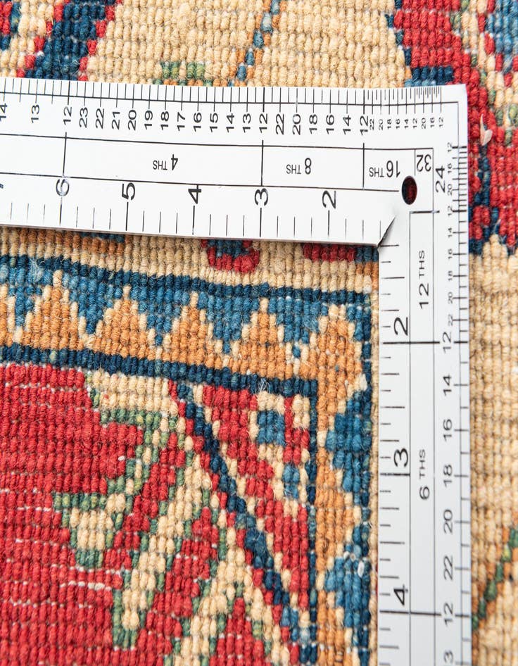 Detail image of 3' 4 x 5'  Hand Knotted Kazak Rug