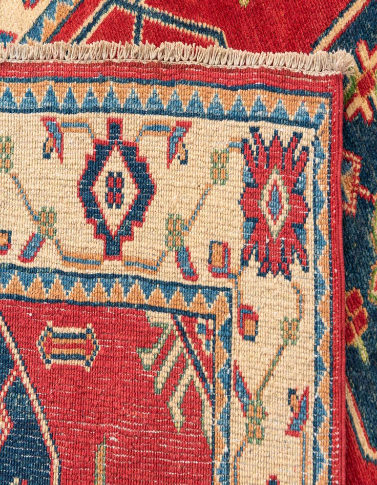 Detail image of 3' 4 x 5'  Hand Knotted Kazak Rug