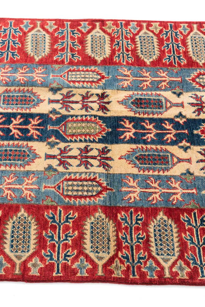 3' 3 x 5' Hand Knotted Kazak Rug