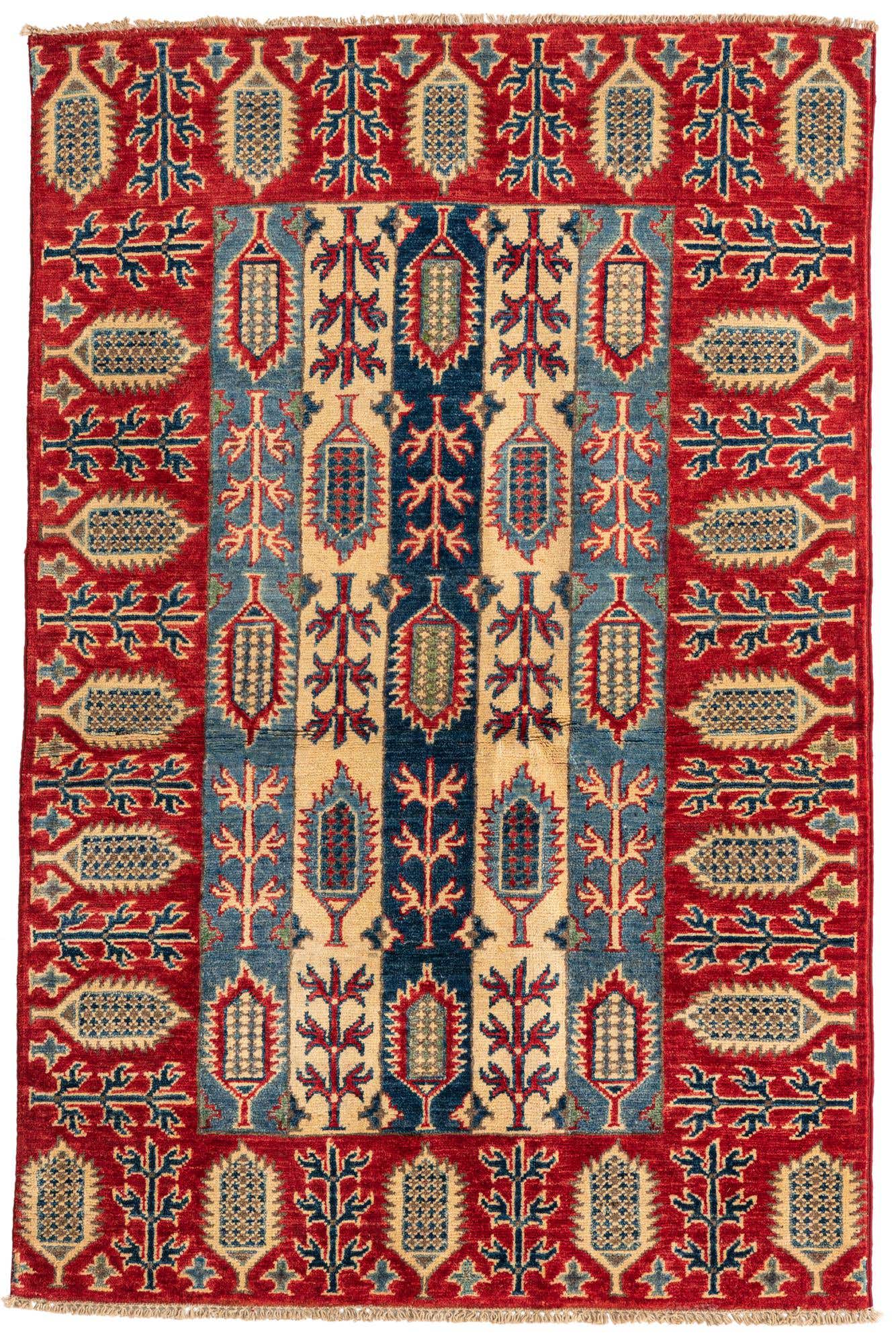 3' 3 x 5' Hand Knotted Kazak Rug
