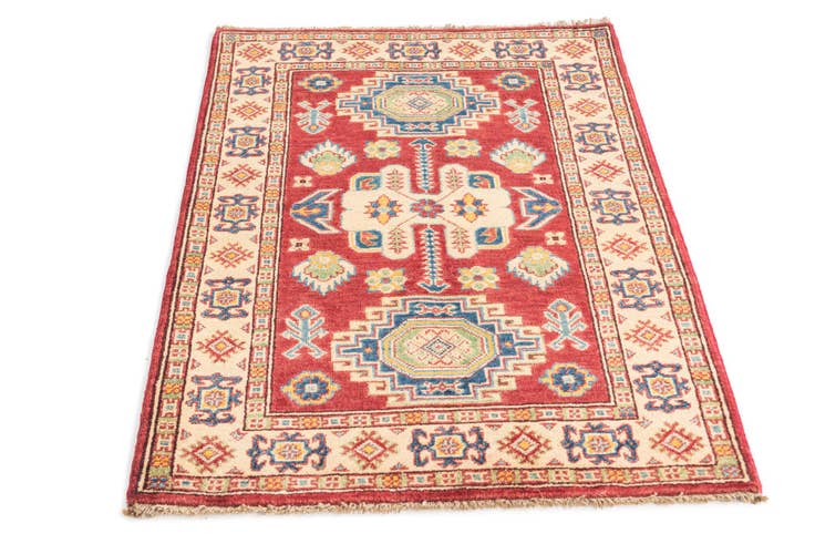 Detail image of 2' 8 x 4' Hand Knotted Kazak Rug