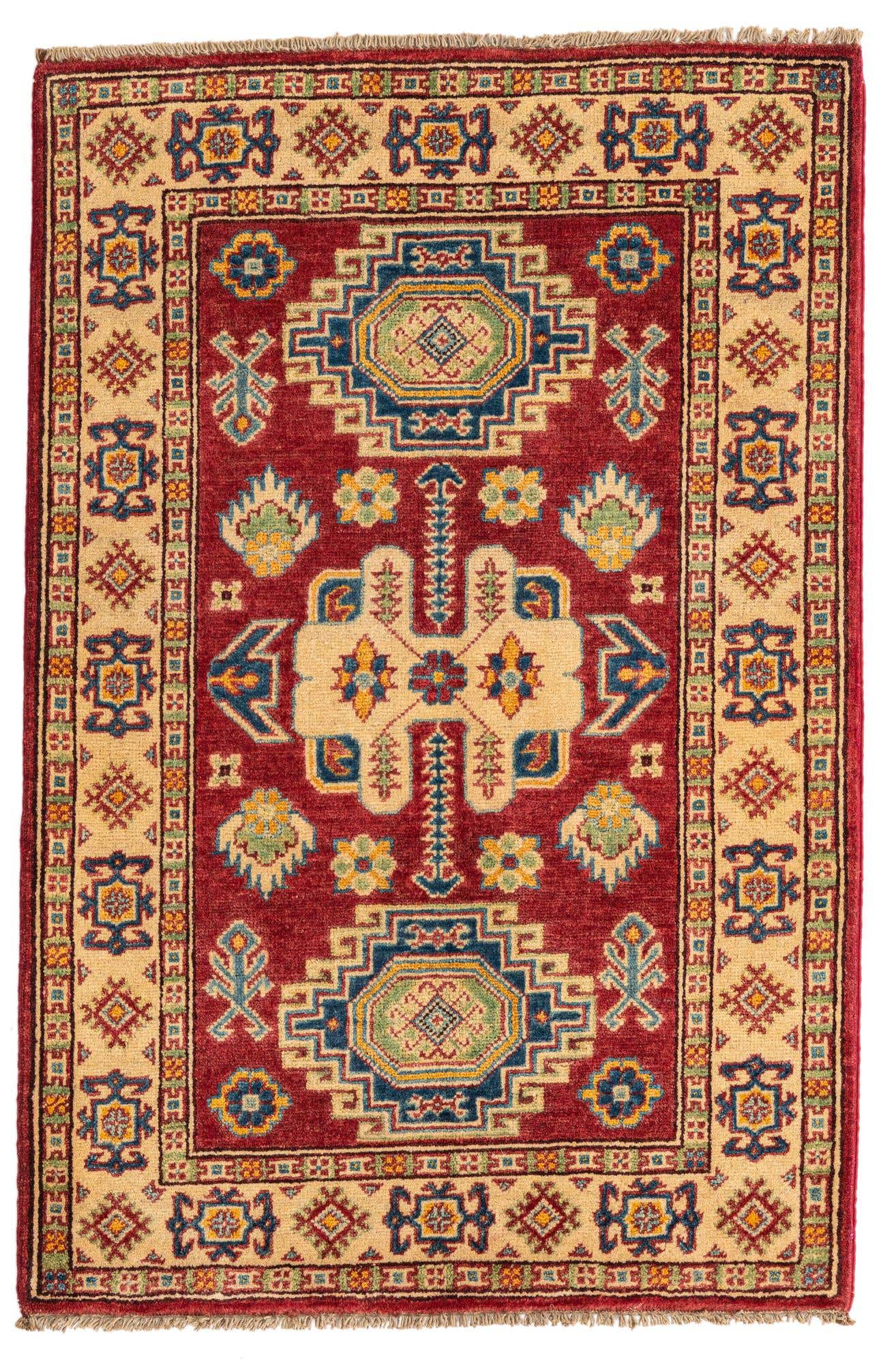 2' 8 x 4' Hand Knotted Kazak Rug