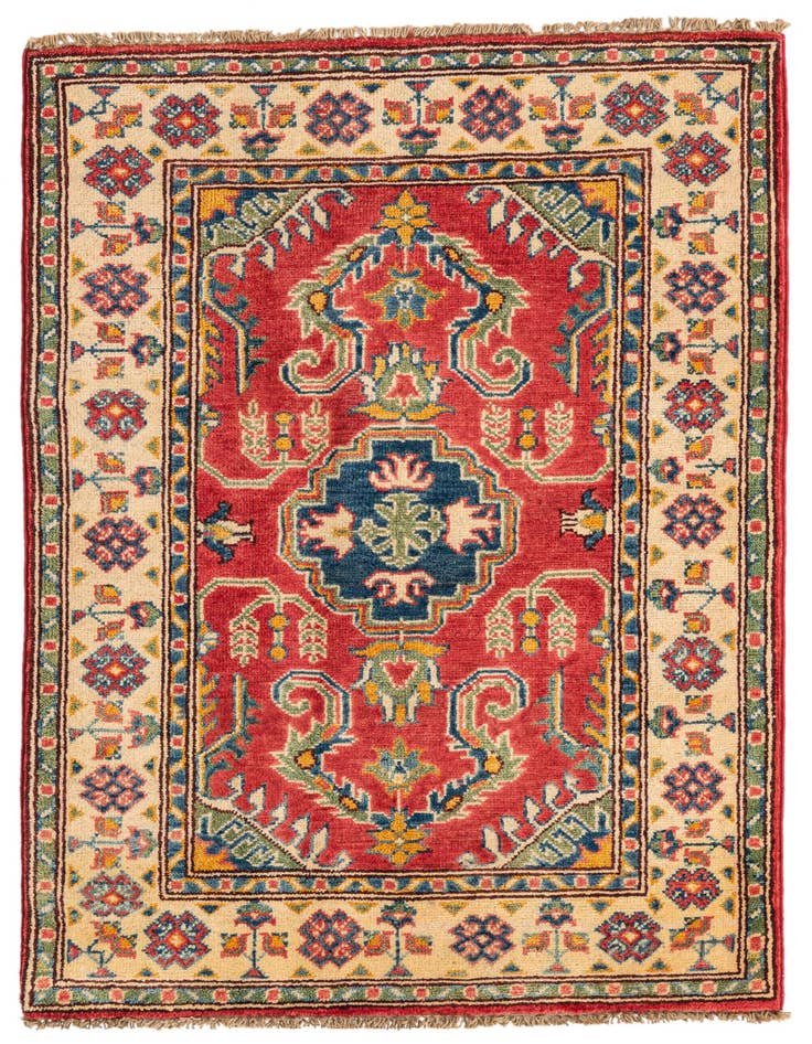 Detail image of 2' 8 x 4' 2 Hand Knotted Kazak Rug