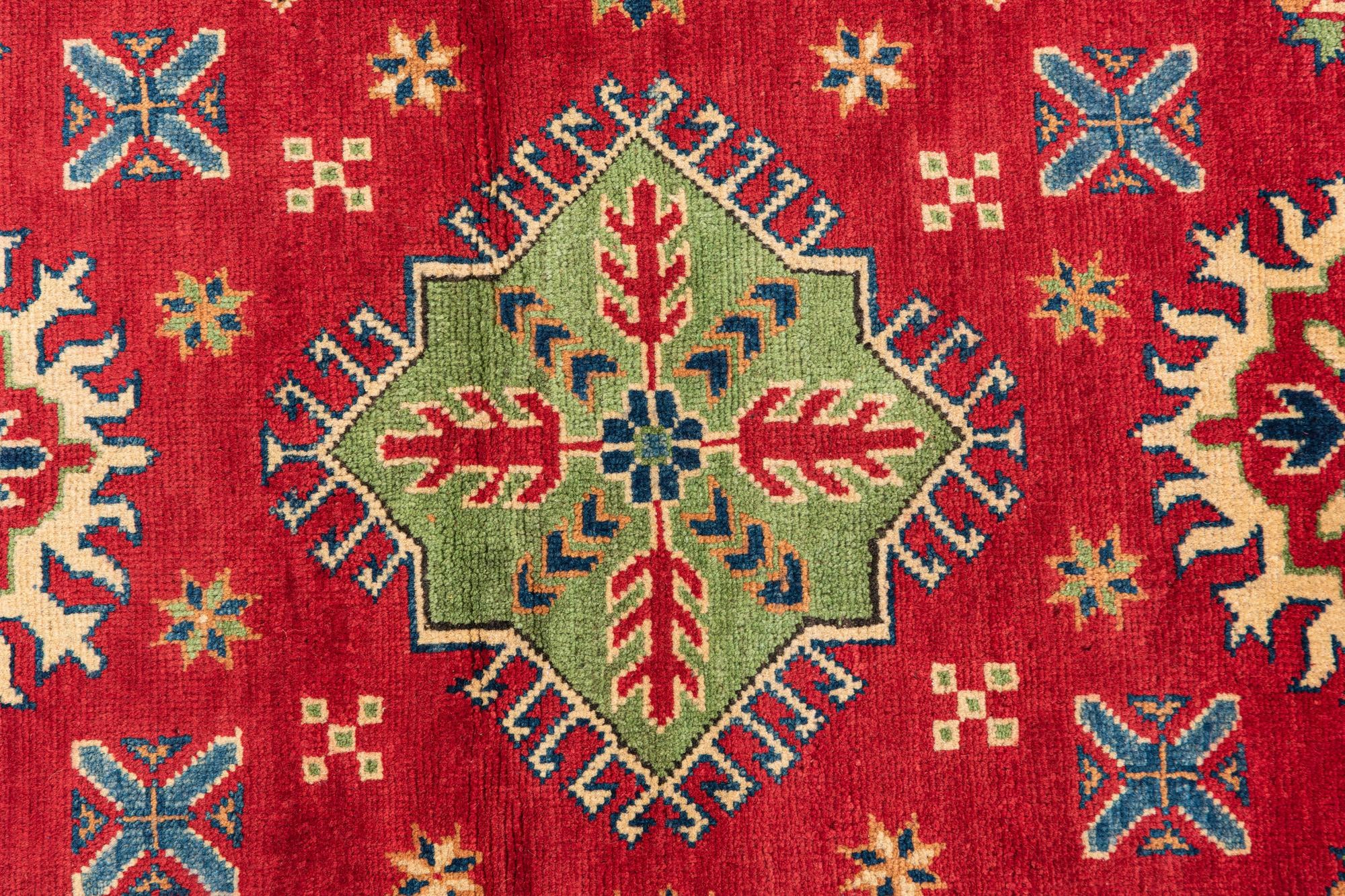 3' 4 x 5' Hand Knotted Kazak Rug