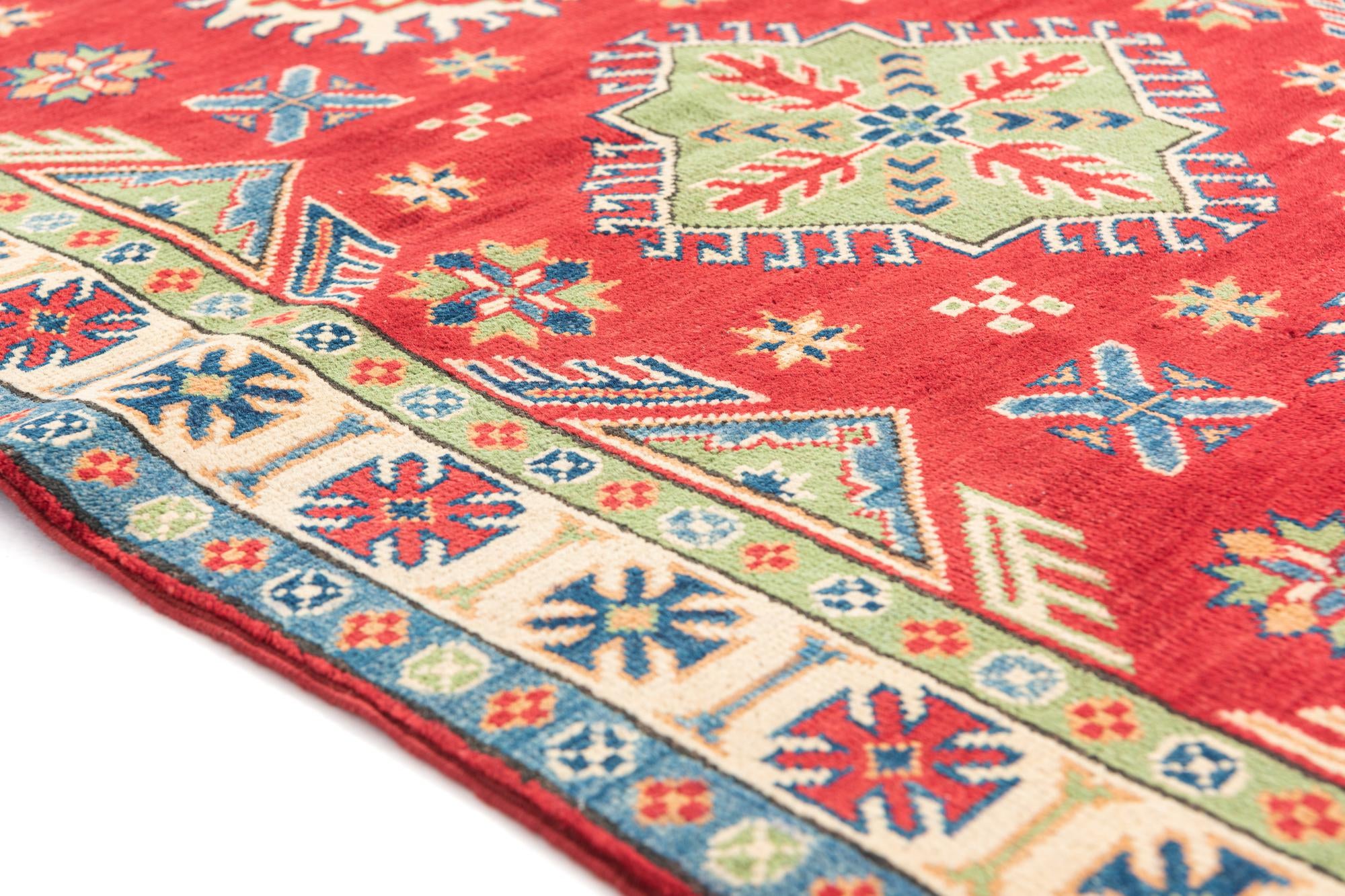 3' 4 x 5' Hand Knotted Kazak Rug
