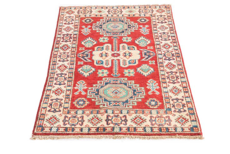 Detail image of 2' 8 x 4' 3 Hand Knotted Kazak Rug