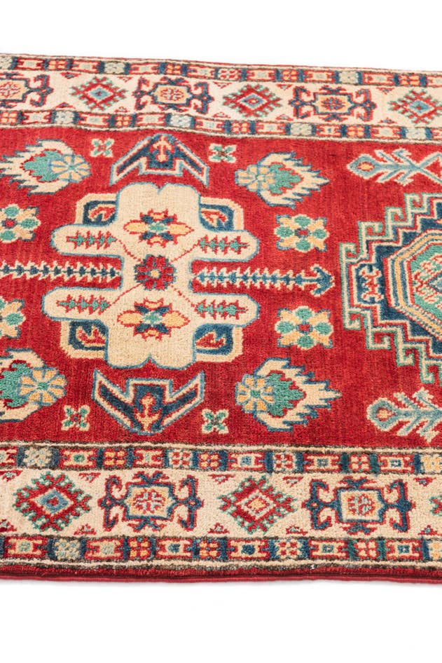 Detail image of 2' 8 x 4' 3 Hand Knotted Kazak Rug