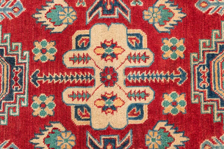 Detail image of 2' 8 x 4' 3 Hand Knotted Kazak Rug