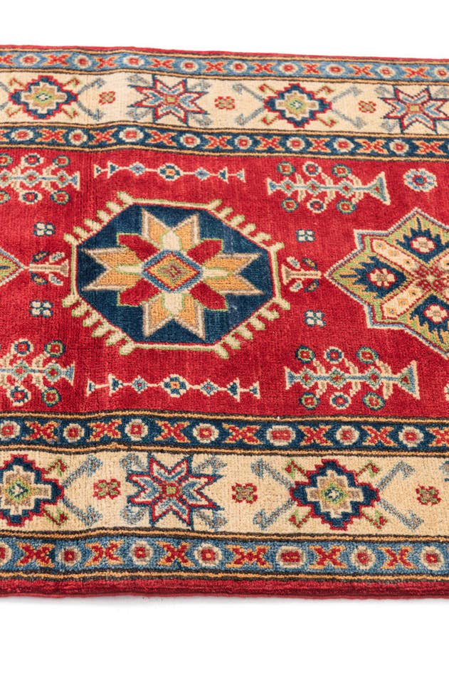 Detail image of 2' 8 x 4' 2 Hand Knotted Kazak Rug