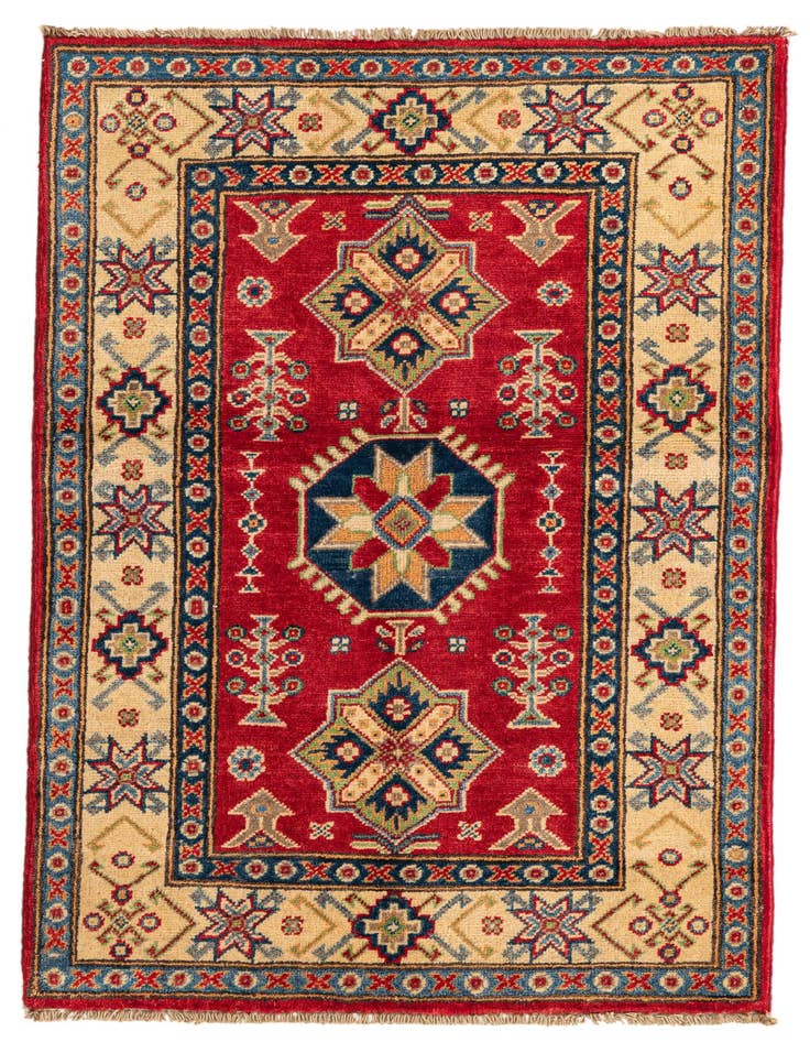 Detail image of 2' 8 x 4' 2 Hand Knotted Kazak Rug