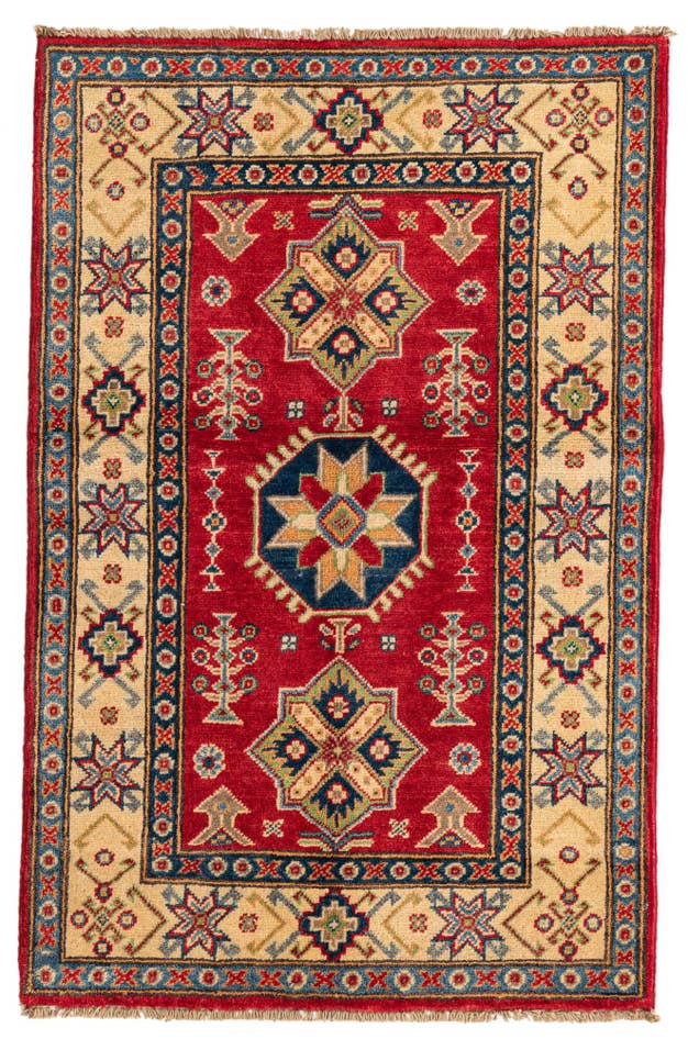 Detail image of 2' 8 x 4' 2 Hand Knotted Kazak Rug