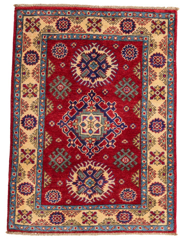 Detail image of 2' 9 x 3' 9 Hand Knotted Kazak Rug