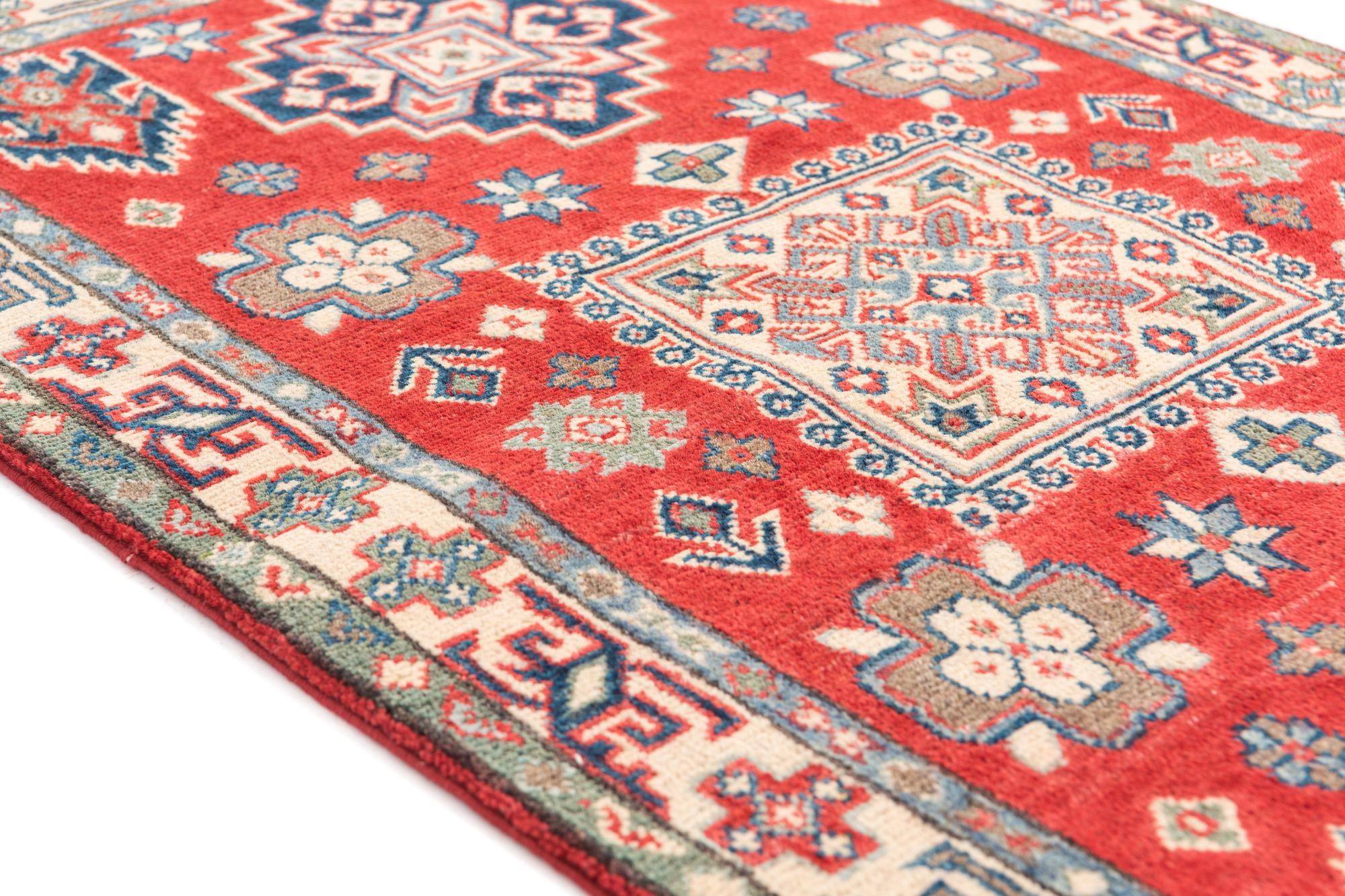 Red 2' 9 x 4' 5 Hand Knotted Kazak Rug | Rugs.com
