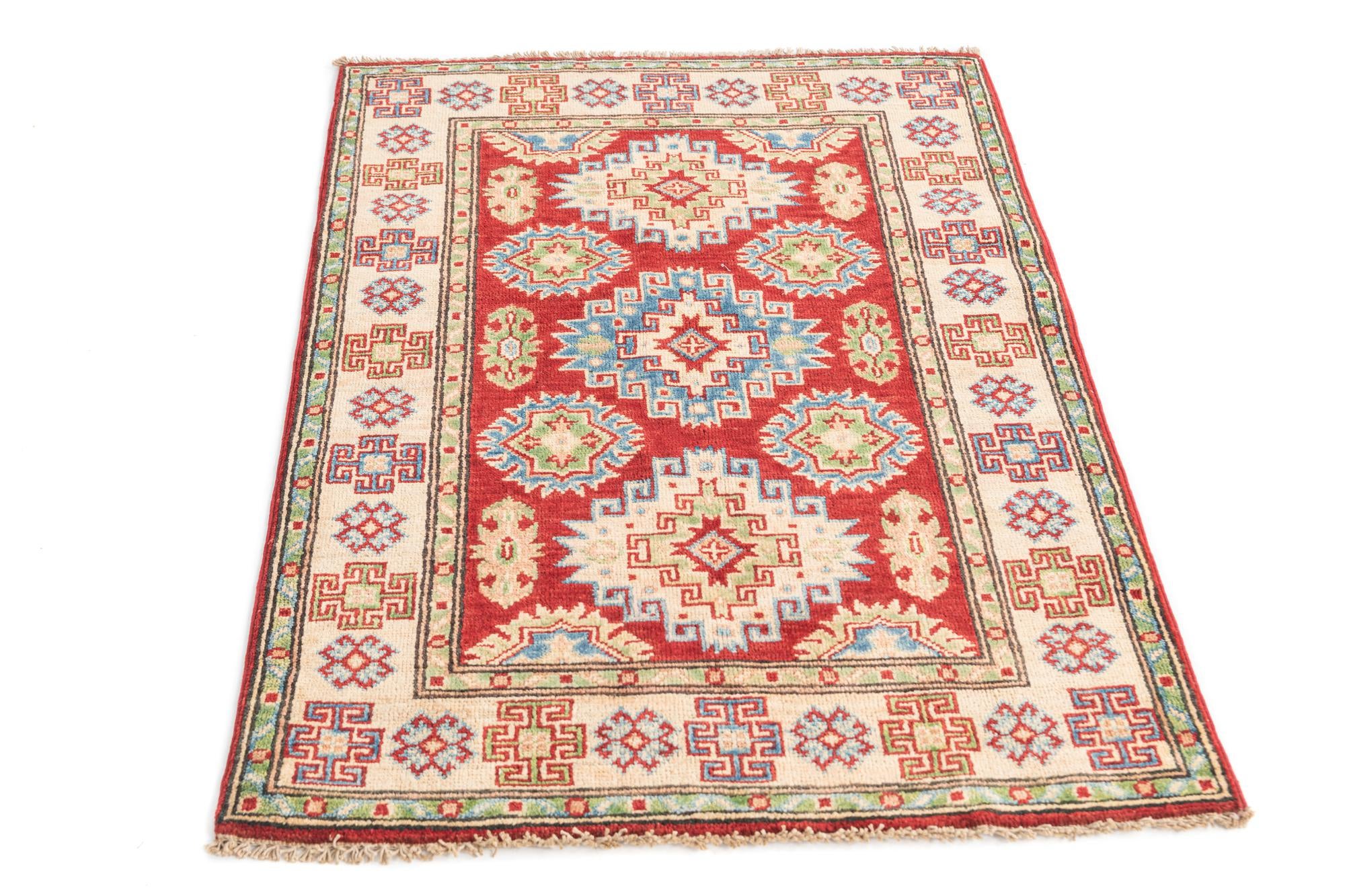 2' 8 x 4' 3 Hand Knotted Kazak Rug