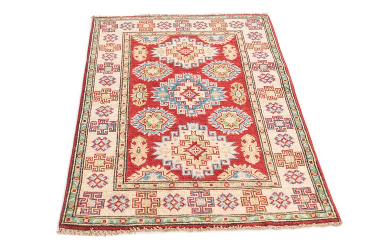 Detail image of 2' 8 x 4' 3 Hand Knotted Kazak Rug
