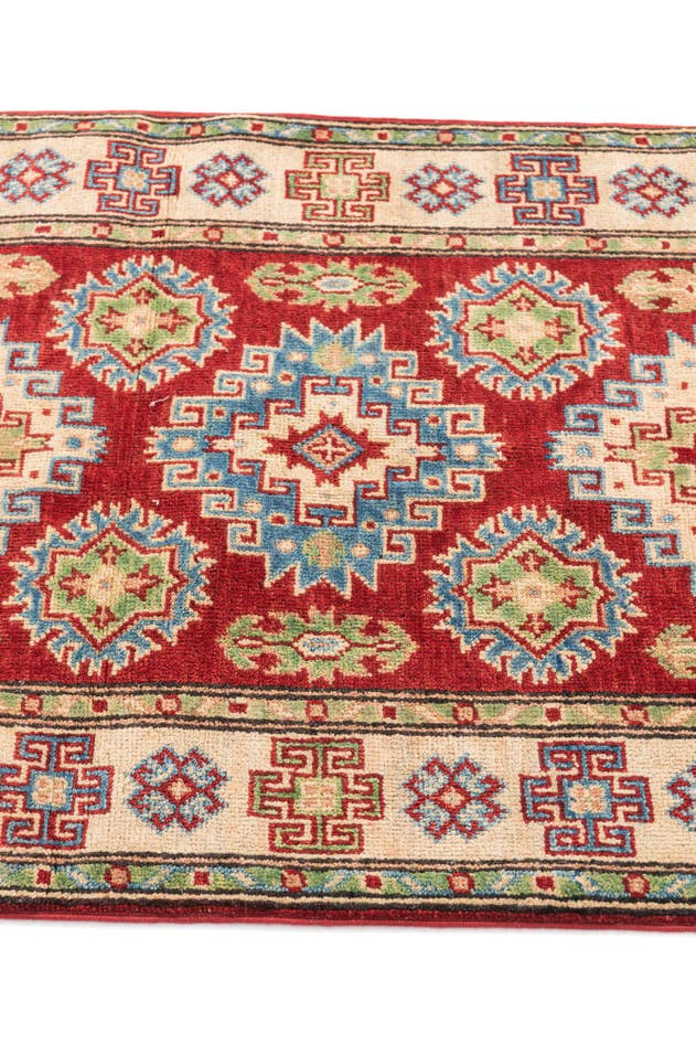 Detail image of 2' 8 x 4' 3 Hand Knotted Kazak Rug