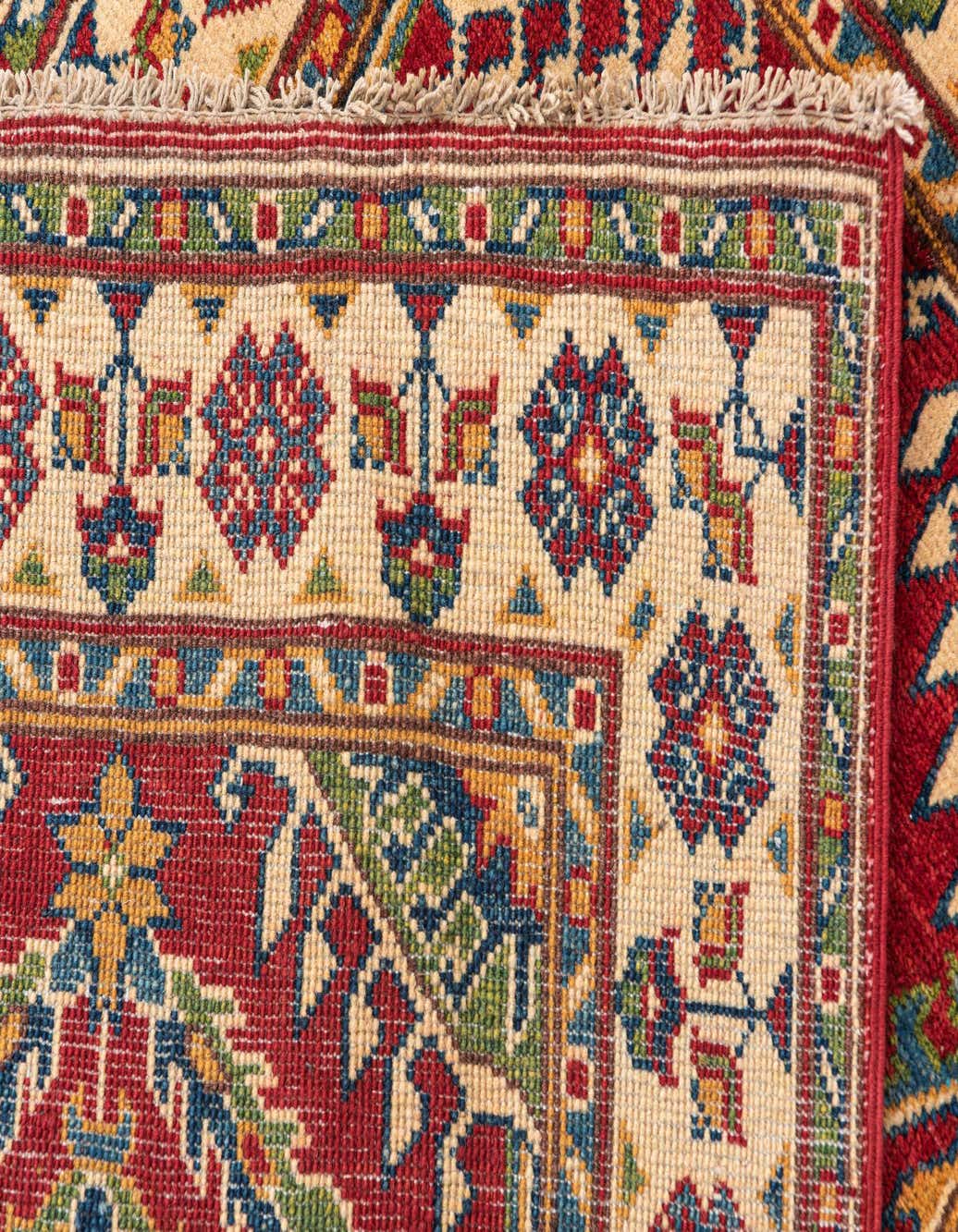 Detail image of 2' 7 x 4' 4  Hand Knotted Unique Loom Kazak Rug