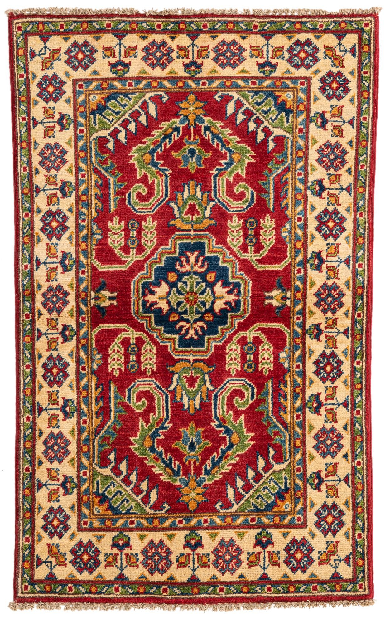 2' 7 x 4' 4 Hand Knotted Kazak Rug