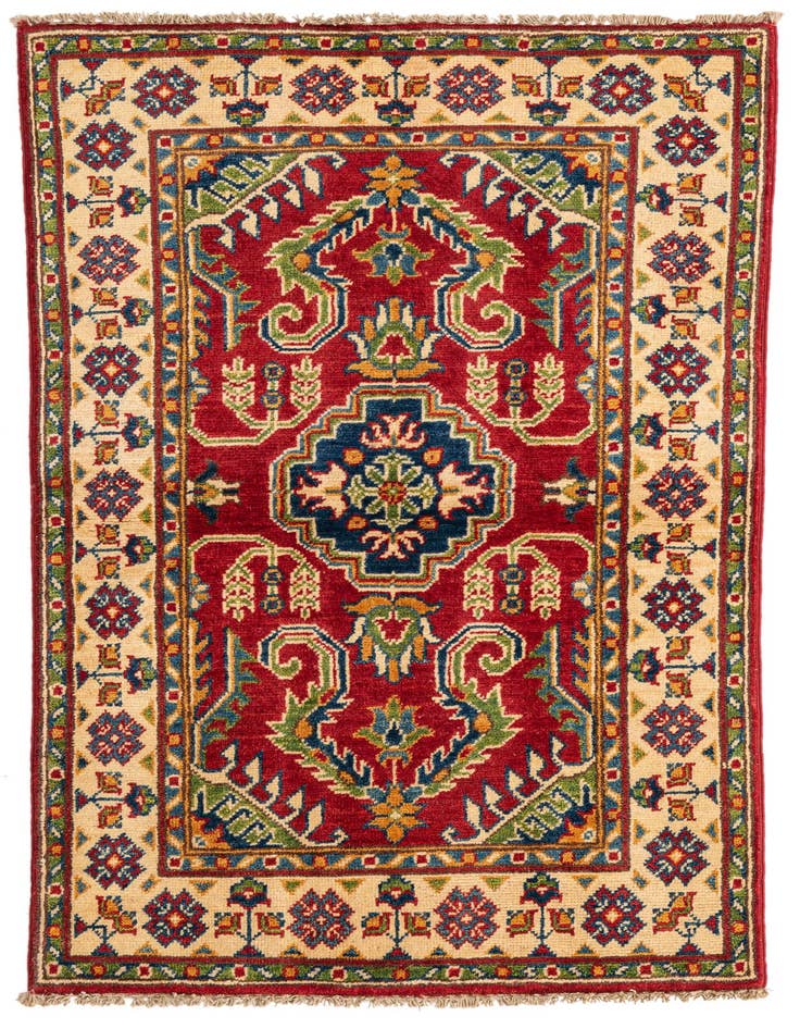 Detail image of 2' 7 x 4' 4 Hand Knotted Kazak Rug