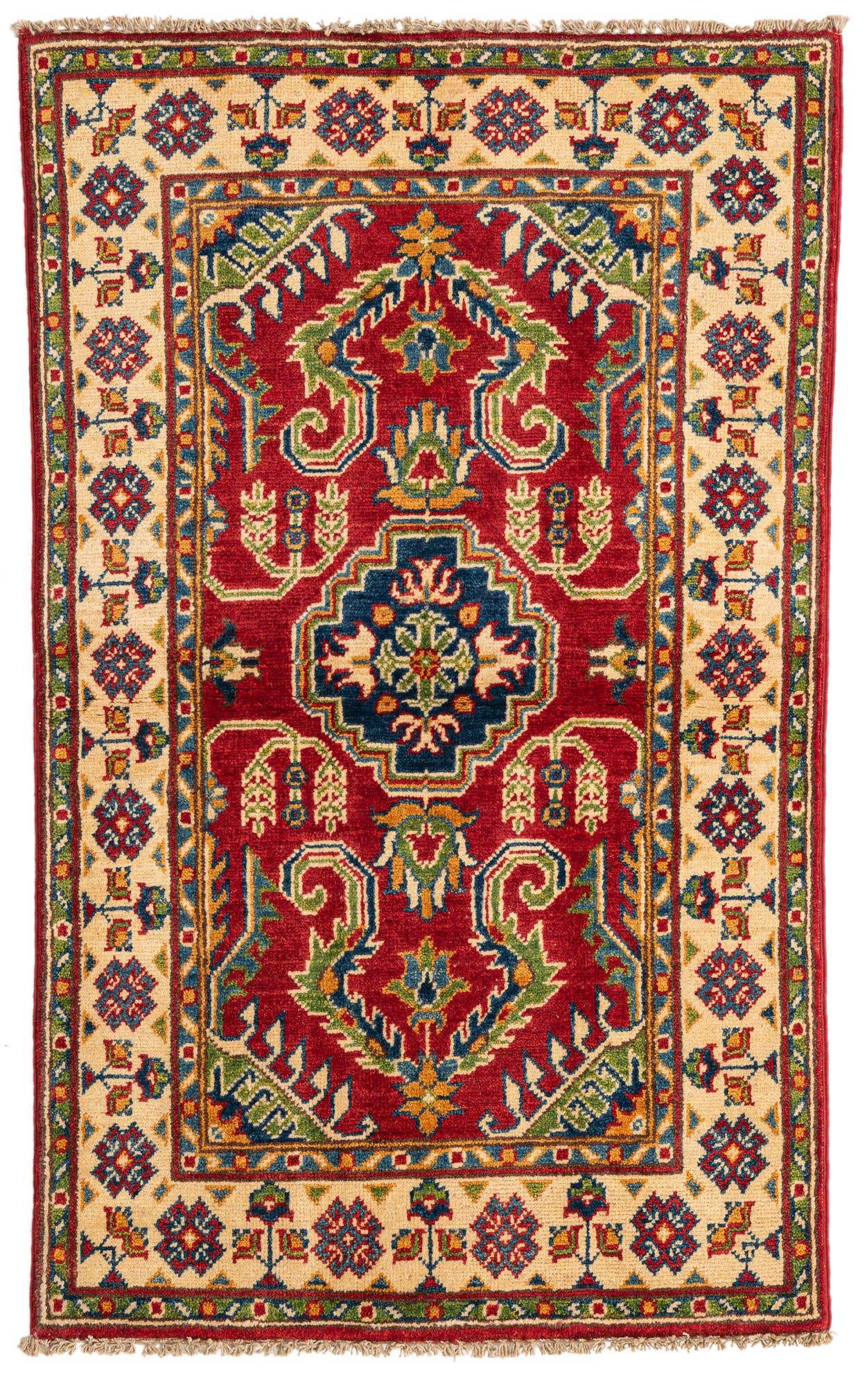 2' 7 x 4' 4 Hand Knotted Kazak Rug