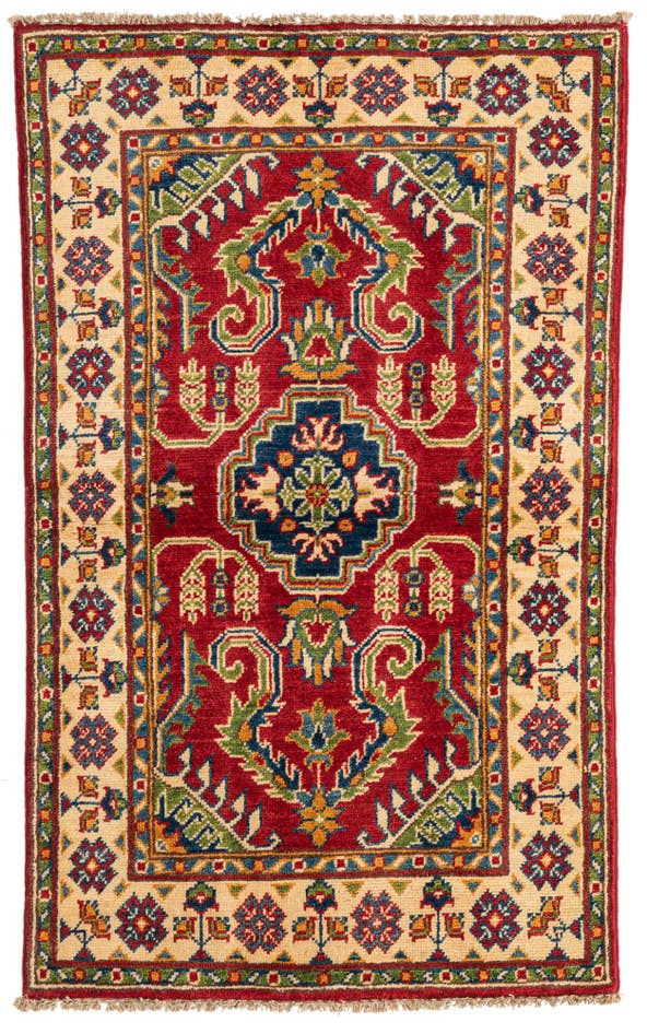 Detail image of 2' 7 x 4' 4 Hand Knotted Kazak Rug