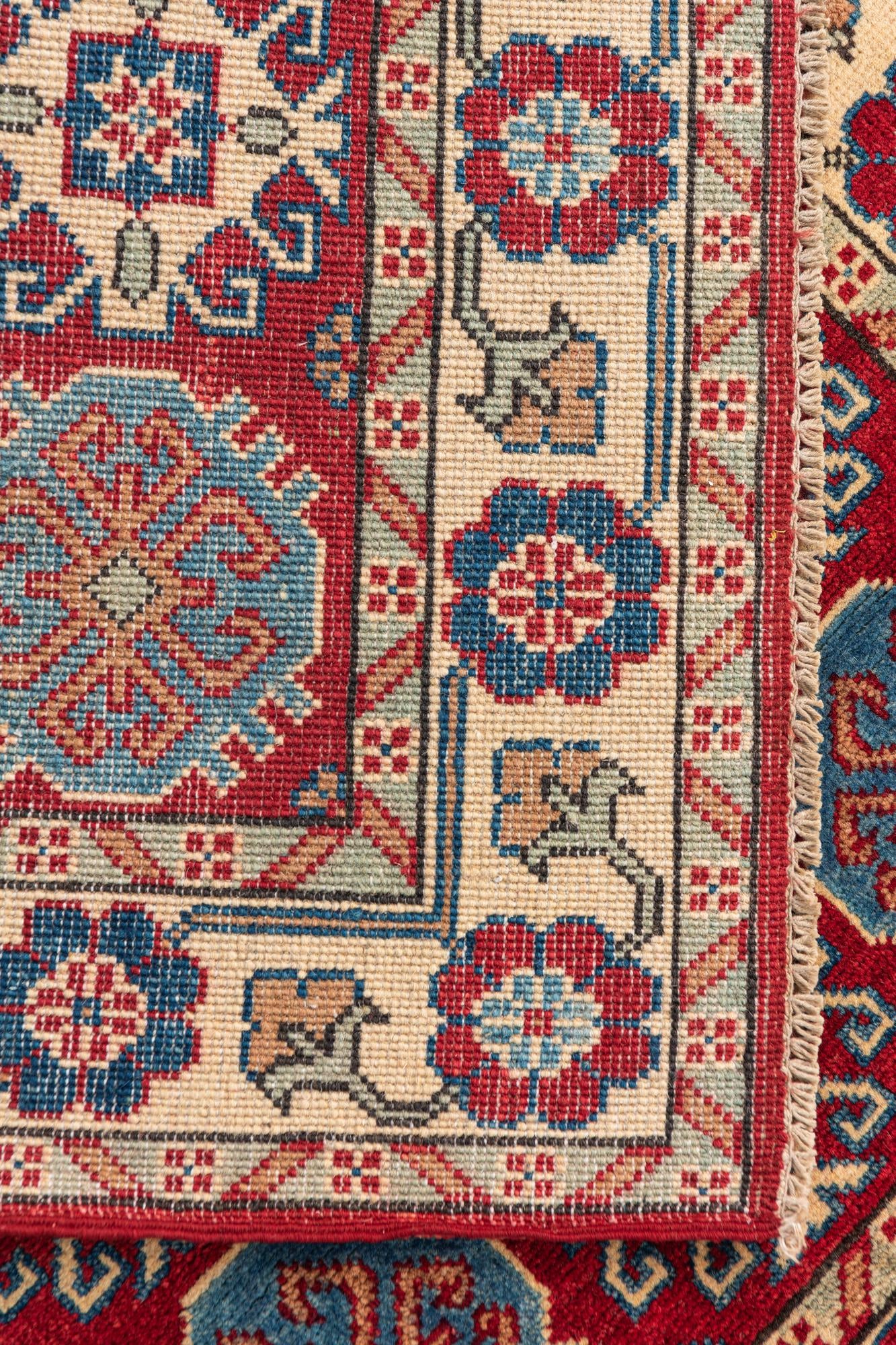 2' 10 x 4' Hand Knotted Kazak Rug