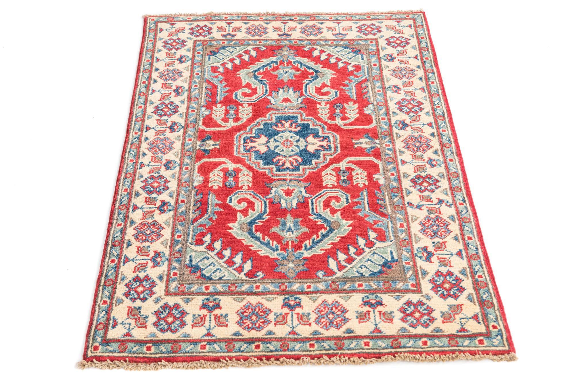 2' 8 x 4' 3 Hand Knotted Kazak Rug