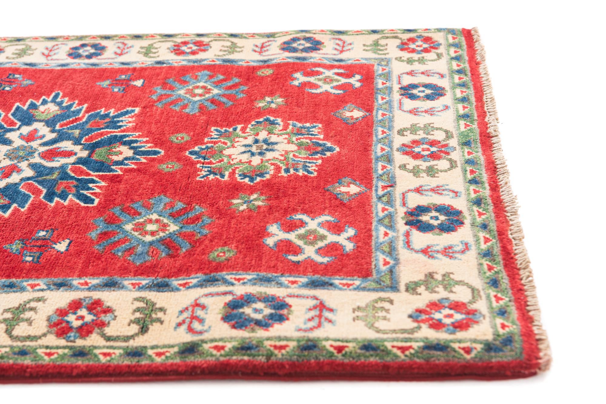 2' 10 x 4' Hand Knotted Kazak Rug