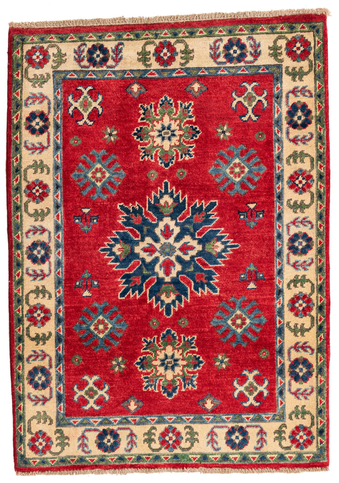 2' 10 x 4' Hand Knotted Kazak Rug