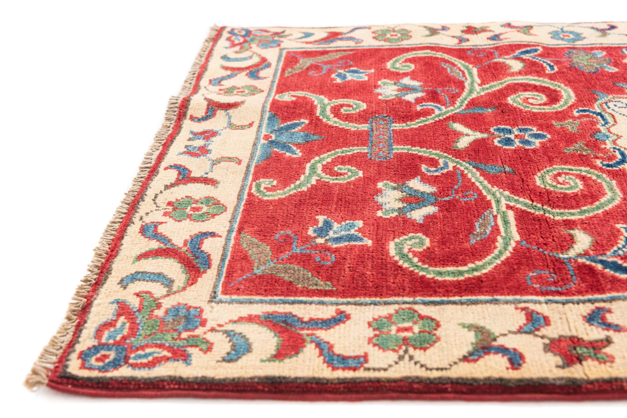 2' 9 x 4' 3 Hand Knotted Kazak Rug