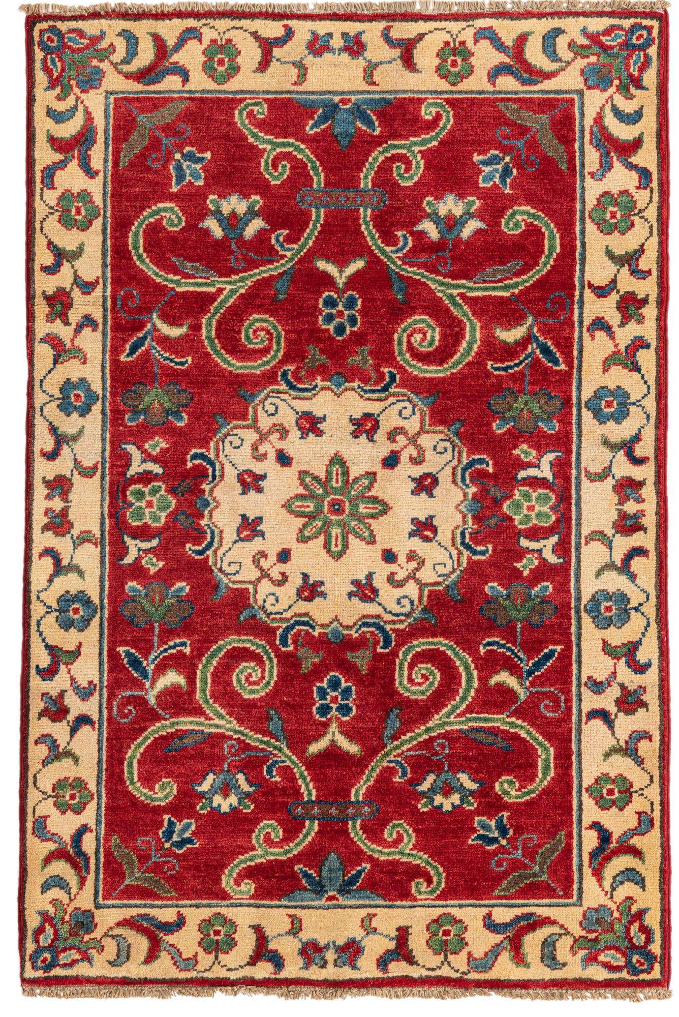 2' 9 x 4' 3 Hand Knotted Kazak Rug