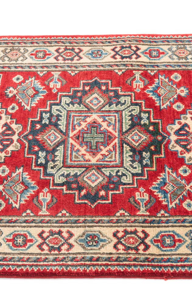 Detail image of 2' 8 x 4' 2 Hand Knotted Kazak Rug