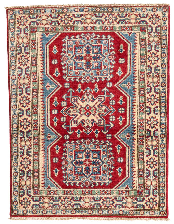 Detail image of 2' 9 x 4' 2 Hand Knotted Kazak Rug