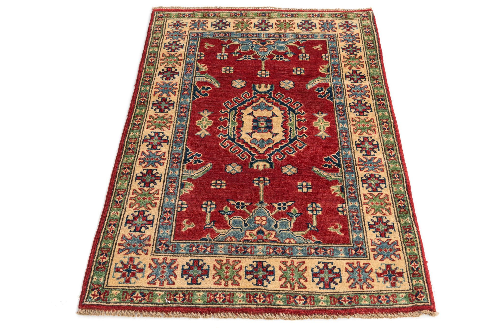 2' 10 x 4' 4 Hand Knotted Kazak Rug