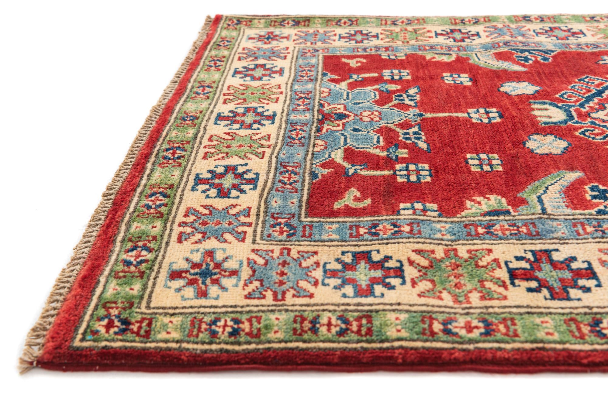 2' 10 x 4' 4 Hand Knotted Kazak Rug
